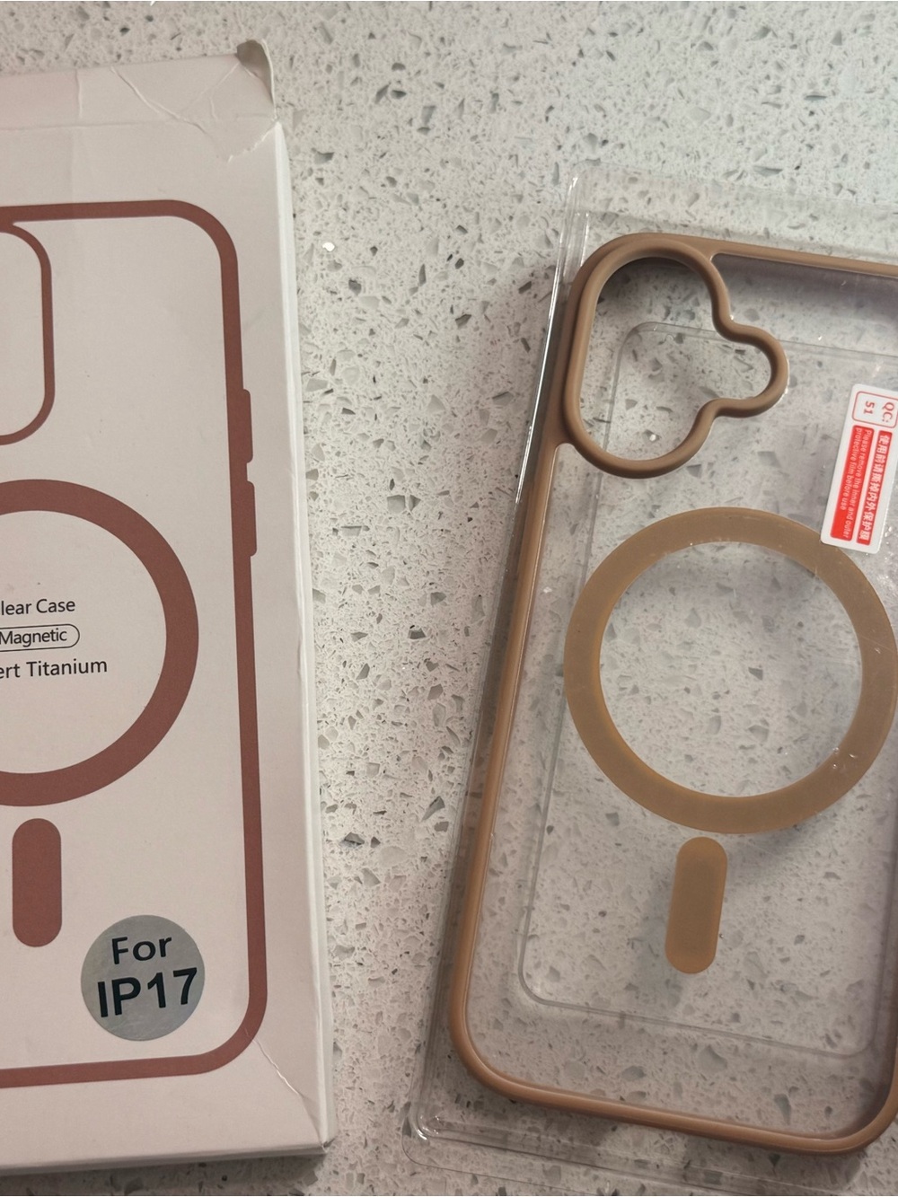 Clear Tan Magnetic Phone Case for IP17